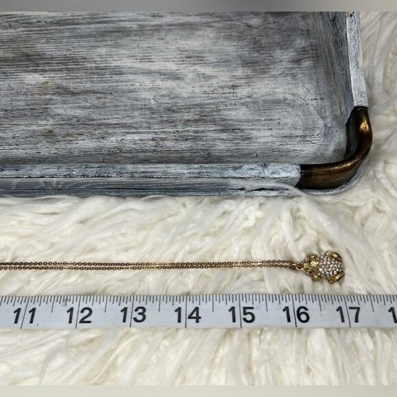 J. Crew | Rhinstone Frog Necklace - Picture 10 of 10